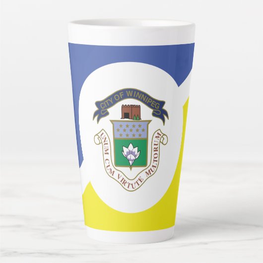 Flag of Winnipeg, Manitoba Latte Mug Latte Mok (Voorkant)