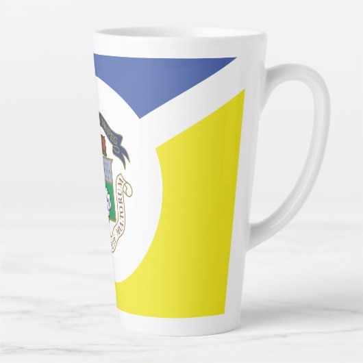 Flag of Winnipeg, Manitoba Latte Mug Latte Mok (Rechts)