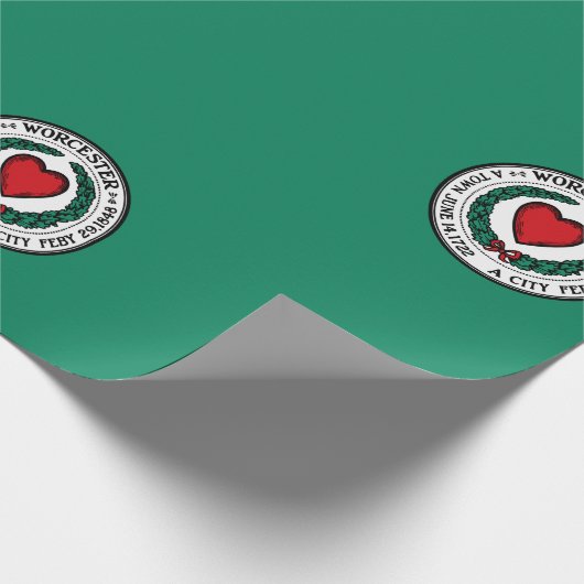 Flag of Worcester, Massachusetts Cadeaupapier (Hoek)