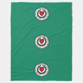 Flag of Worcester, Massachusetts Fleece Blanket (Voorkant)