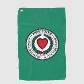 Flag of Worcester, Massachusetts Golfhanddoek (Voorkant)