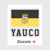 Flag of Yauco, Puerto Rico Sticker (Vel)