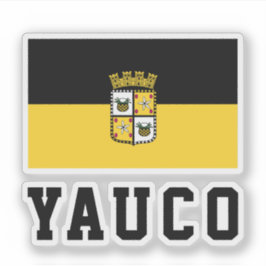 Flag of Yauco, Puerto Rico Sticker