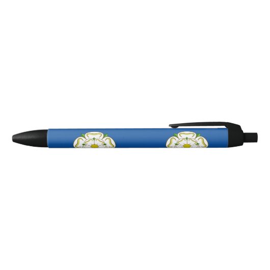 Flag of Yorkshire Black Ink Pen (Bovenkant)