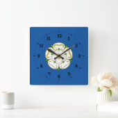 Flag of Yorkshire Square Wall Clock Vierkante Klok (Huis)