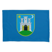 Flag of Zagreb, Croatia Pillow Case Kussensloop (Voorkant)