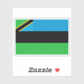 Flag of Zanzibar (2005–Present), Tanzania Sticker (Vel)