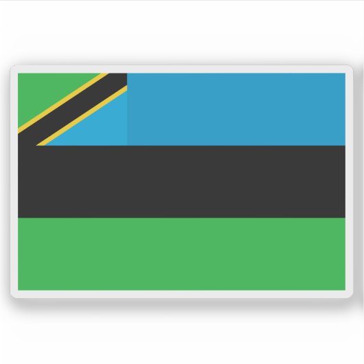 Flag of Zanzibar (2005–Present), Tanzania Sticker (Voorkant)