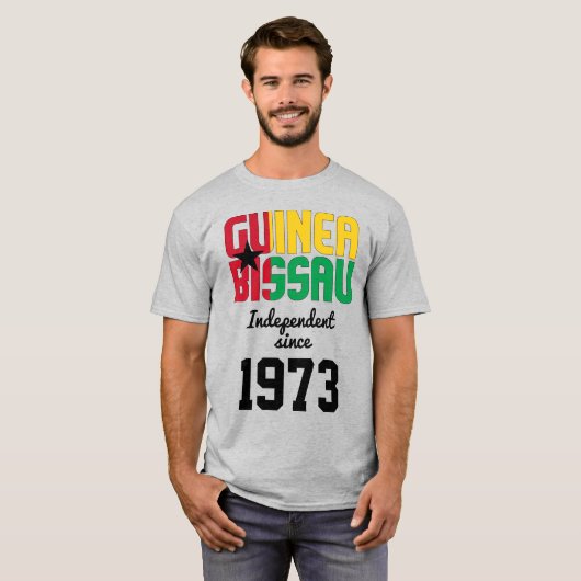Flag-onafhankelijkheidsfeest in Guinee-Bissau T-shirt (Voorkant volledig)