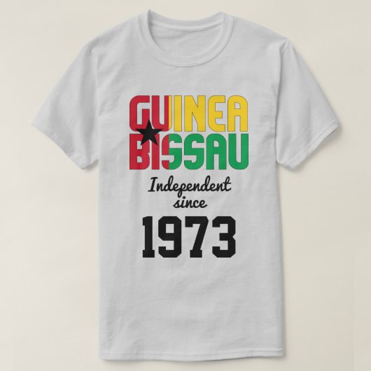 Flag-onafhankelijkheidsfeest in Guinee-Bissau T-shirt (Design voorkant)
