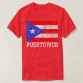 Flag op Puerto Rico National Pride Roots Country F T-shirt (Design voorkant)