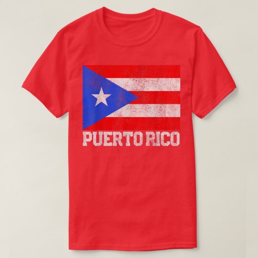 Flag op Puerto Rico National Pride Roots Country F T-shirt (Design voorkant)