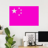Flag optische illusie - China Poster (Thuiskantoor)
