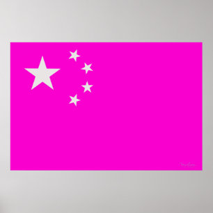 Flag optische illusie - China Poster
