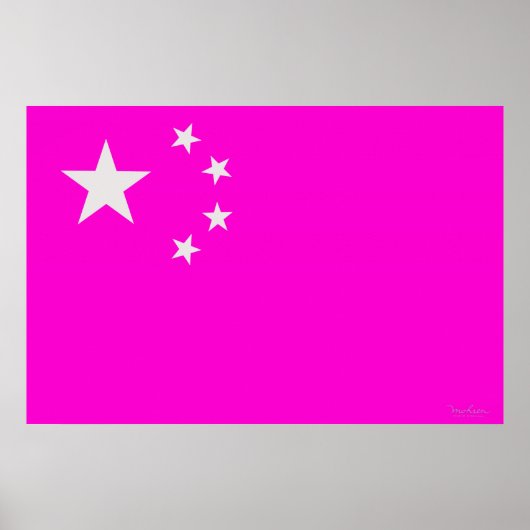 Flag optische illusie - China Poster (Voorkant)