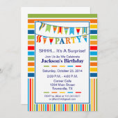 Flag Party Uitnodiging (Voorkant / Achterkant)