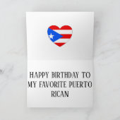 Flag Patriotic Birthday Puerto Rico Kaart (Binnen)
