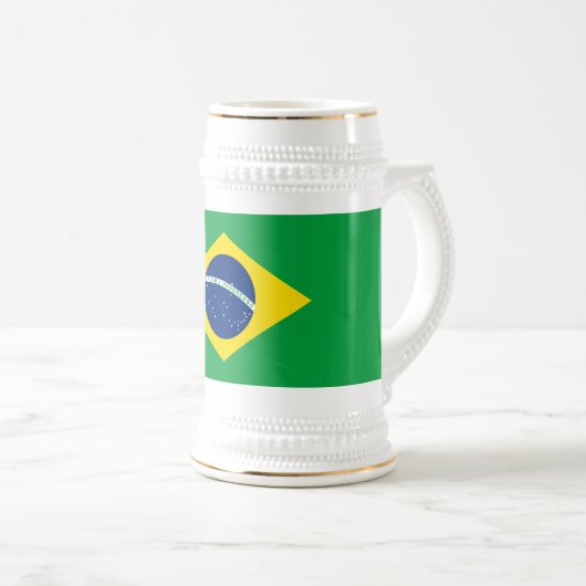 Flag patriottisch Brazilië Bierpul (Voorkant rechts)