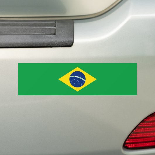 Flag patriottisch Brazilië Bumpersticker (Op auto)