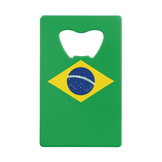 Flag patriottisch Brazilië Creditkaart Flessenopener (Voorkant)