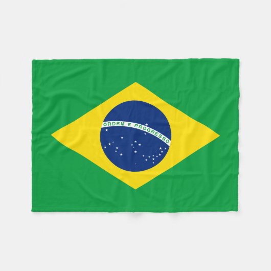 Flag patriottisch Brazilië Fleece Deken (Voorkant (Horizontaal))
