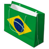 Flag patriottisch Brazilië Groot Cadeauzakje (Voorkant Gekanteld)