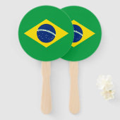 Flag patriottisch Brazilië Handwaaier (Voorkant en achterkant)