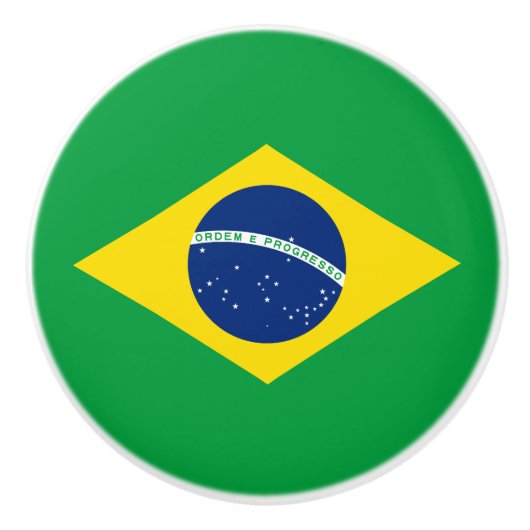 Flag patriottisch Brazilië Keramische Knop (Voorkant)