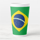 Flag patriottisch Brazilië Latte Mok (Voorkant)