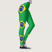 Flag patriottisch Brazilië Leggings (Rechts)