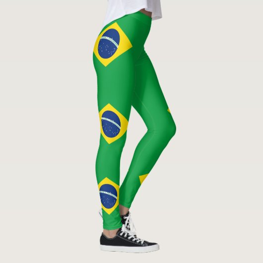 Flag patriottisch Brazilië Leggings (Rechts)