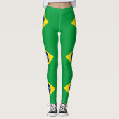 Flag patriottisch Brazilië Leggings (Voorkant)