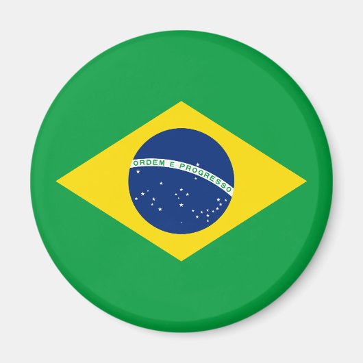 Flag patriottisch Brazilië Magneet (Voorkant)