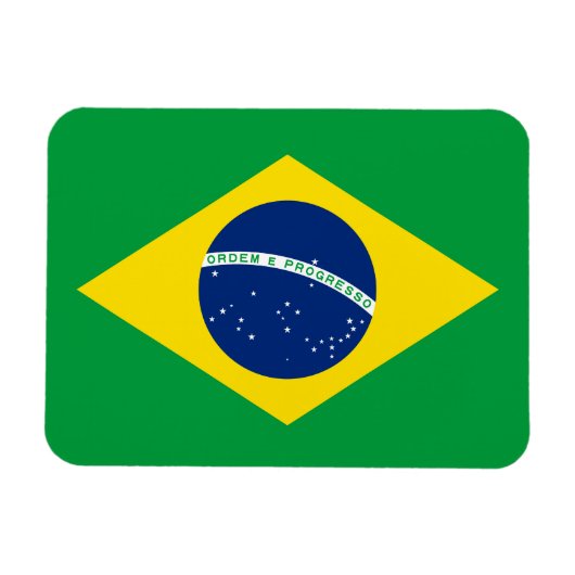 Flag patriottisch Brazilië Magneet (Horizontaal)