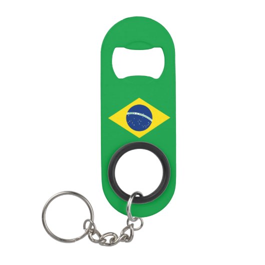 Flag patriottisch Brazilië Mini Flessenopener (Voorkant)