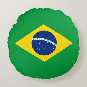 Flag patriottisch Brazilië Rond Kussen
