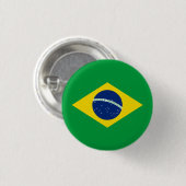 Flag patriottisch Brazilië Ronde Button 3,2 Cm (Voorkant /achterkant)