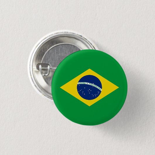 Flag patriottisch Brazilië Ronde Button 3,2 Cm (Voorkant /achterkant)