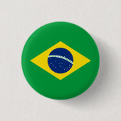 Flag patriottisch Brazilië Ronde Button 3,2 Cm (Voorkant)