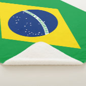 Flag patriottisch Brazilië Sherpa Deken (3/4)