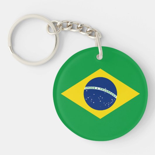 Flag patriottisch Brazilië Sleutelhanger (Voorkant)