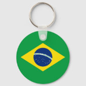 Flag patriottisch Brazilië Sleutelhanger (Voorkant)