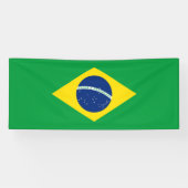 Flag patriottisch Brazilië Spandoek (Horizontaal)