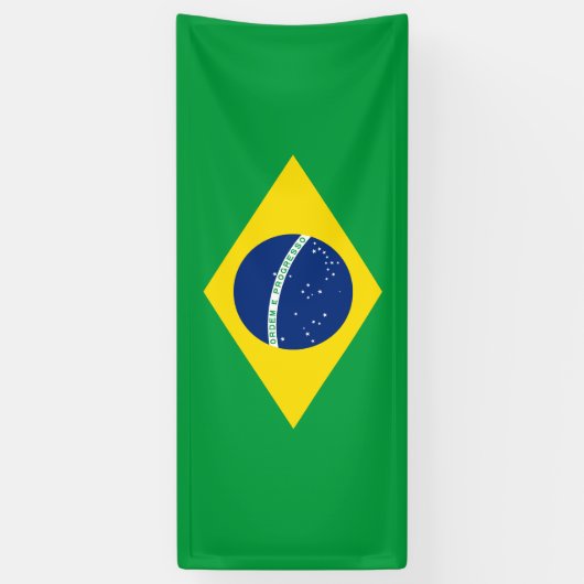 Flag patriottisch Brazilië Spandoek (Verticaal)
