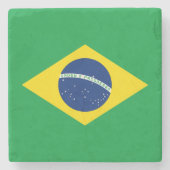 Flag patriottisch Brazilië Stenen Onderzetter (Voorkant)