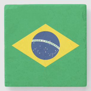Flag patriottisch Brazilië Stenen Onderzetter