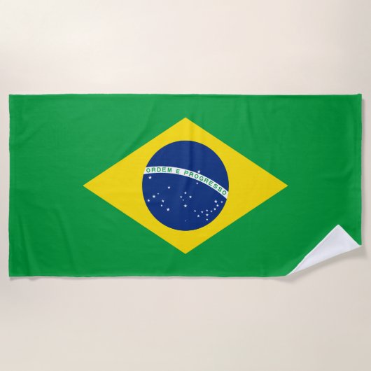 Flag patriottisch Brazilië Strandlaken (Voorkant)