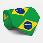 Flag patriottisch Brazilië Stropdas (Opgerold)