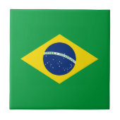Flag patriottisch Brazilië Tegeltje (Voorkant)