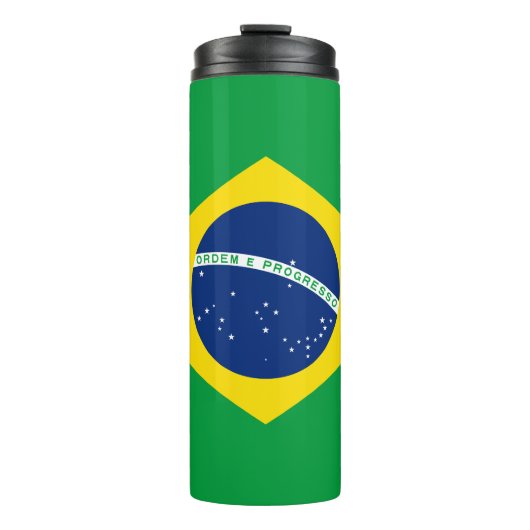 Flag patriottisch Brazilië Thermosbeker (Voorkant)